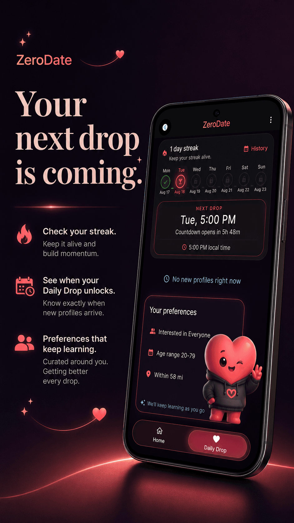 Daily Drop app screen