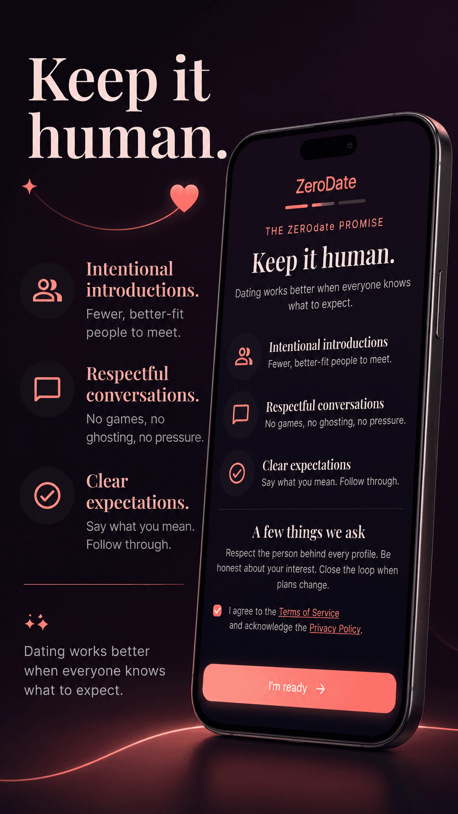 Keep it human app screen